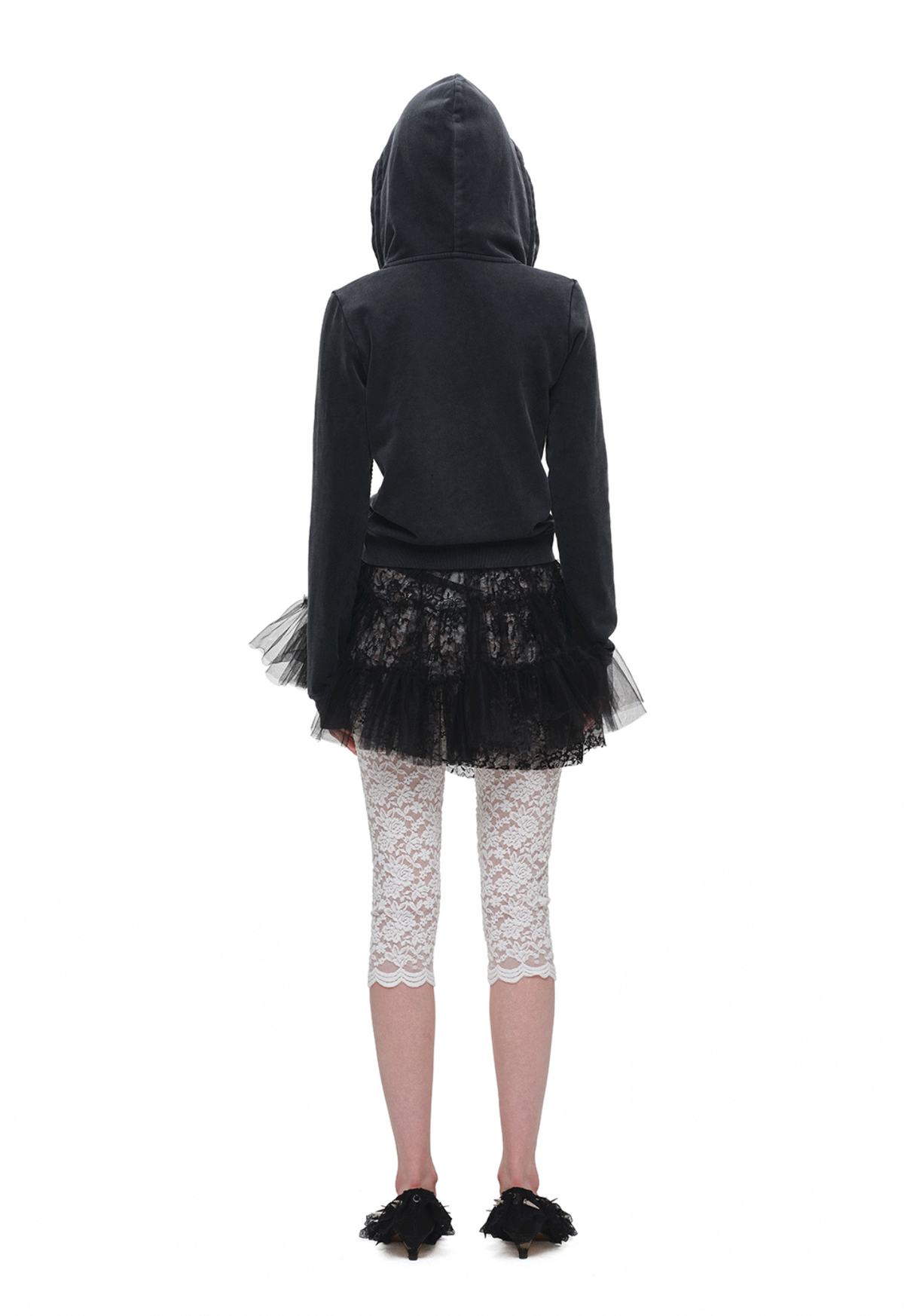 PEANUTS VINTAGE HEART GRAPHIC ZIP HOODIE & LOUNGE PANTS – WASHED BLACK