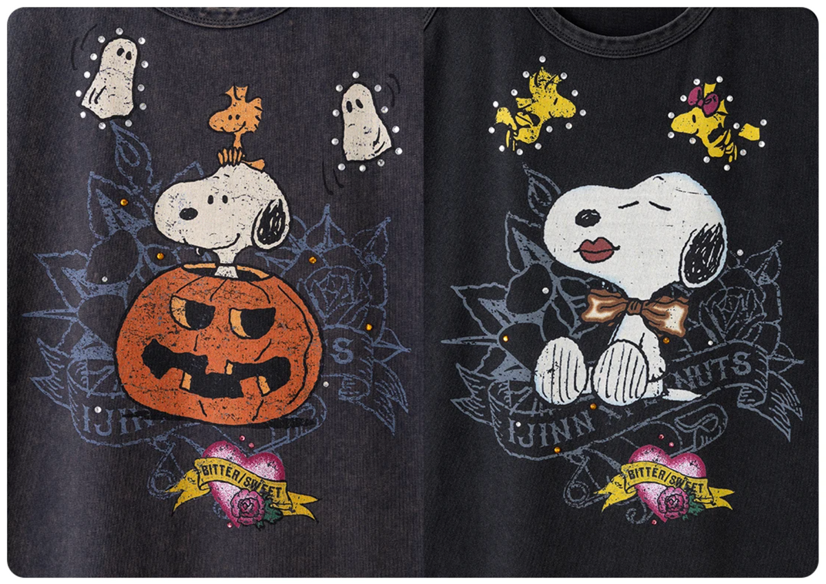 PUMPKIN & SNOOPY VINTAGE GRAPHIC LONG TANK DRESS – 2colors