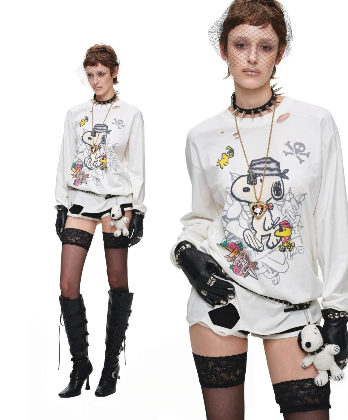 VINTAGE PIRATE SNOOPY DISTRESSED SWEATSHIRT – 2colors