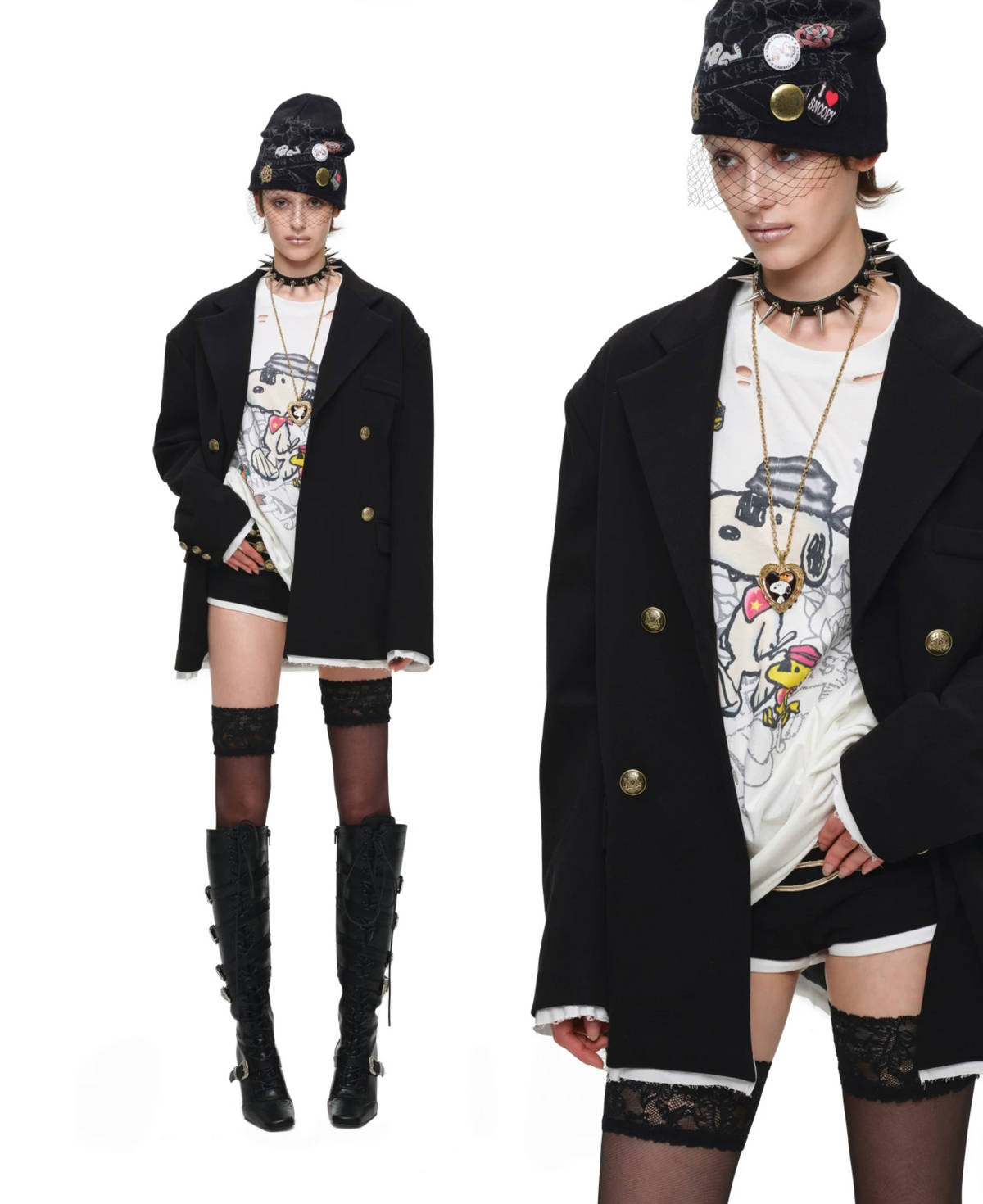 VINTAGE PIRATE SNOOPY DISTRESSED SWEATSHIRT – 2colors