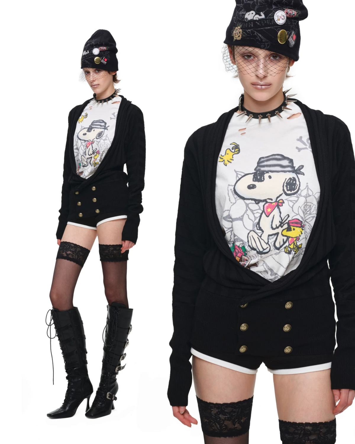 VINTAGE PIRATE SNOOPY DISTRESSED SWEATSHIRT – 2colors