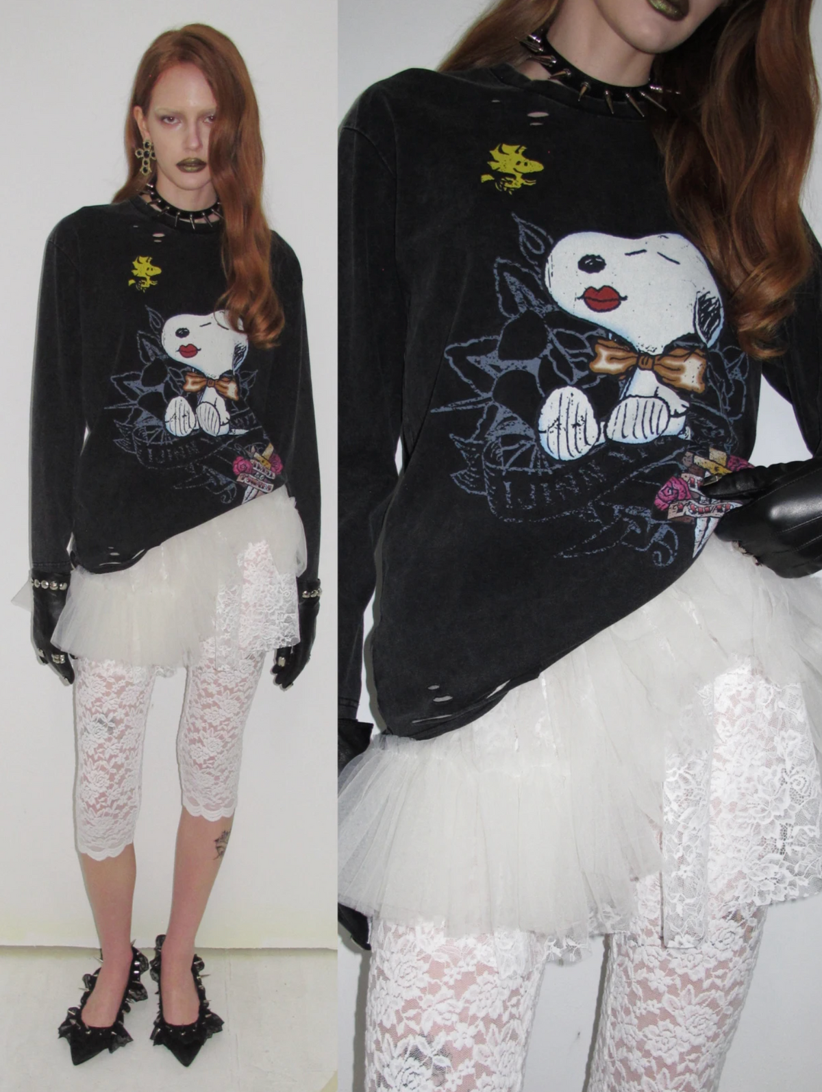 VINTAGE PIRATE SNOOPY DISTRESSED SWEATSHIRT – 2colors