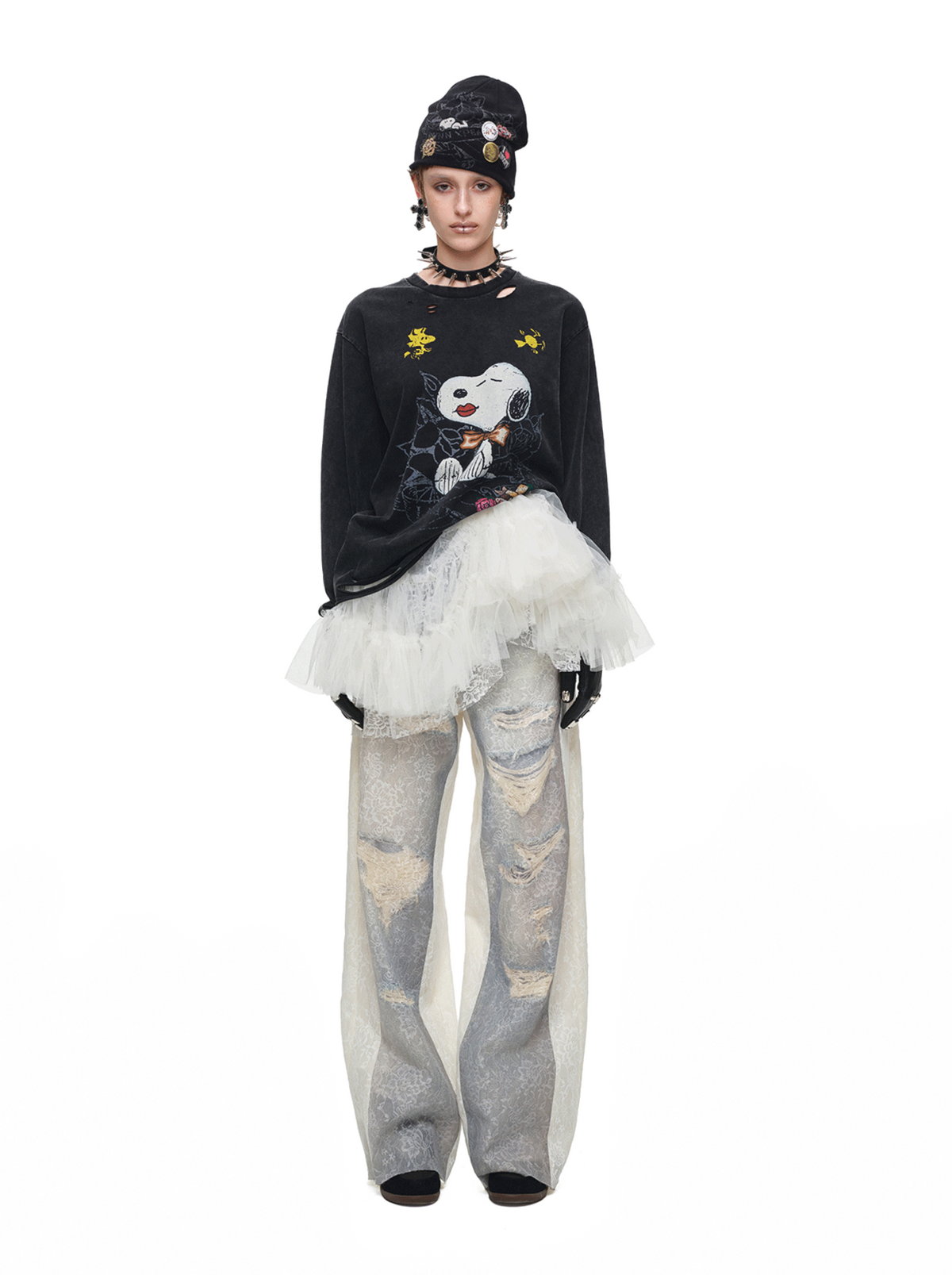 VINTAGE PIRATE SNOOPY DISTRESSED SWEATSHIRT – 2colors