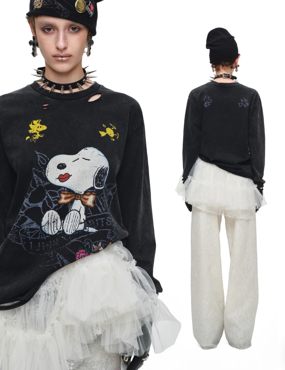 VINTAGE PIRATE SNOOPY DISTRESSED SWEATSHIRT – 2colors