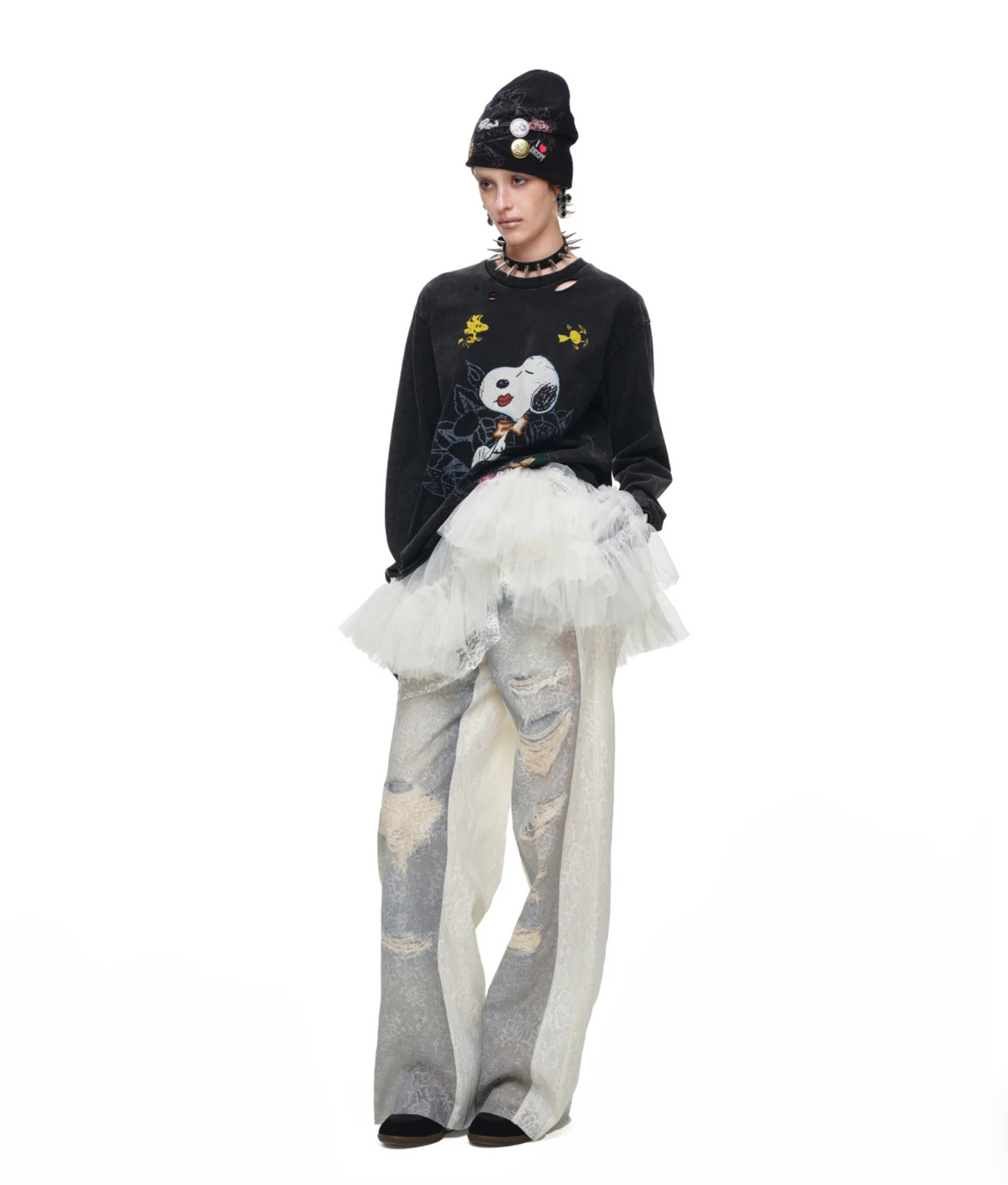 VINTAGE PIRATE SNOOPY DISTRESSED SWEATSHIRT – 2colors