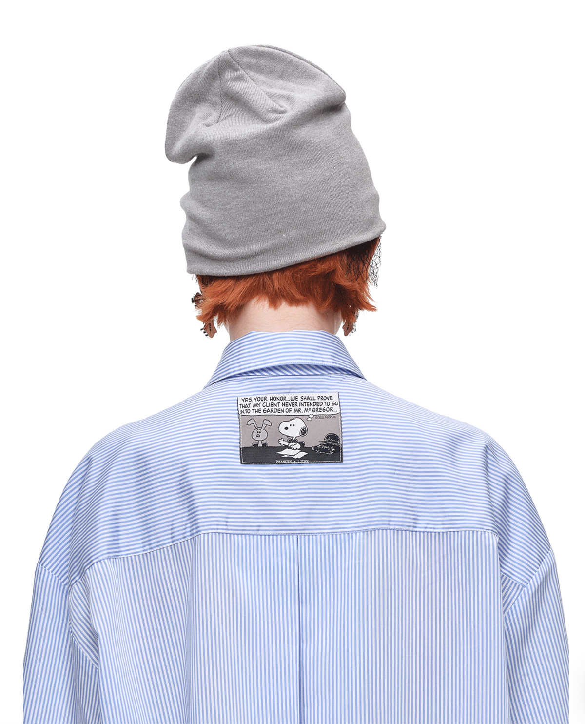 1JINN TATTOO SNOOPY GRAPHIC BEANIE WITH PIN SET – GRAY