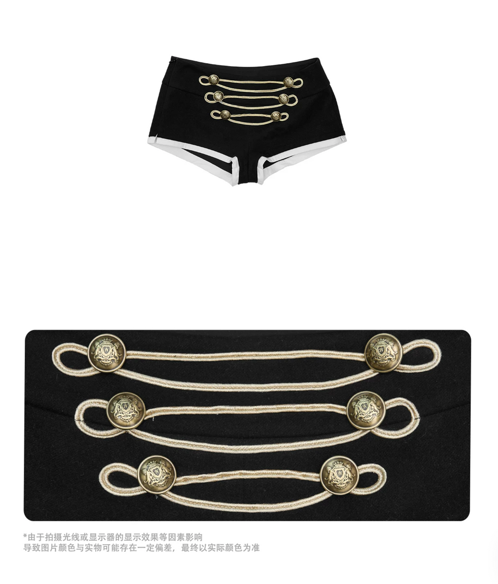 1JINN MILITARY BRAID HOT SHORTS
