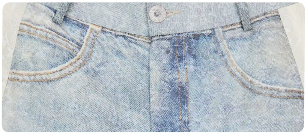 VINTAGE TROMPE-L’ŒIL LACE WIDE-LEG PANTS