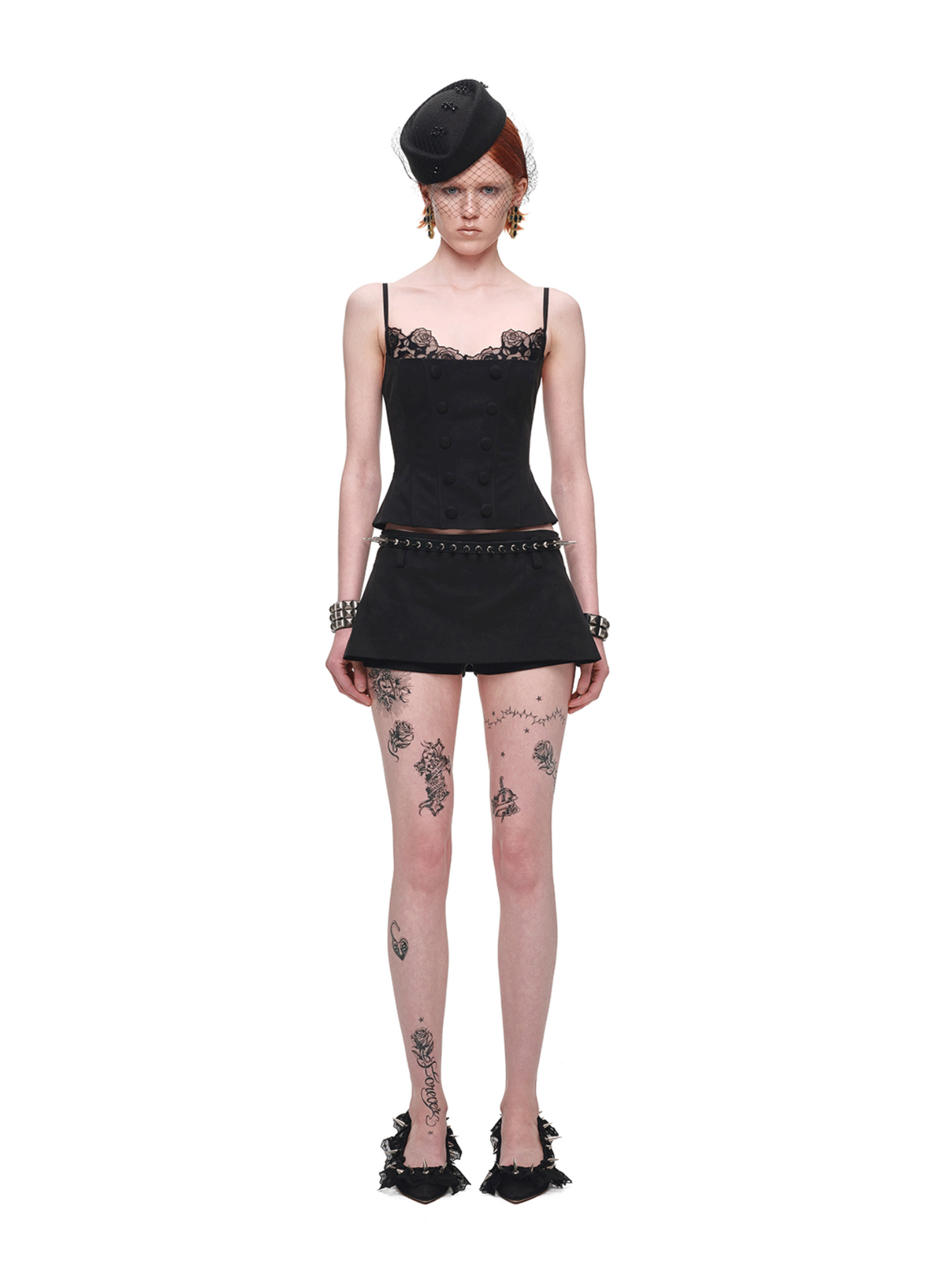 LACE-TRIM CORSET CAMI TOP – 2colors