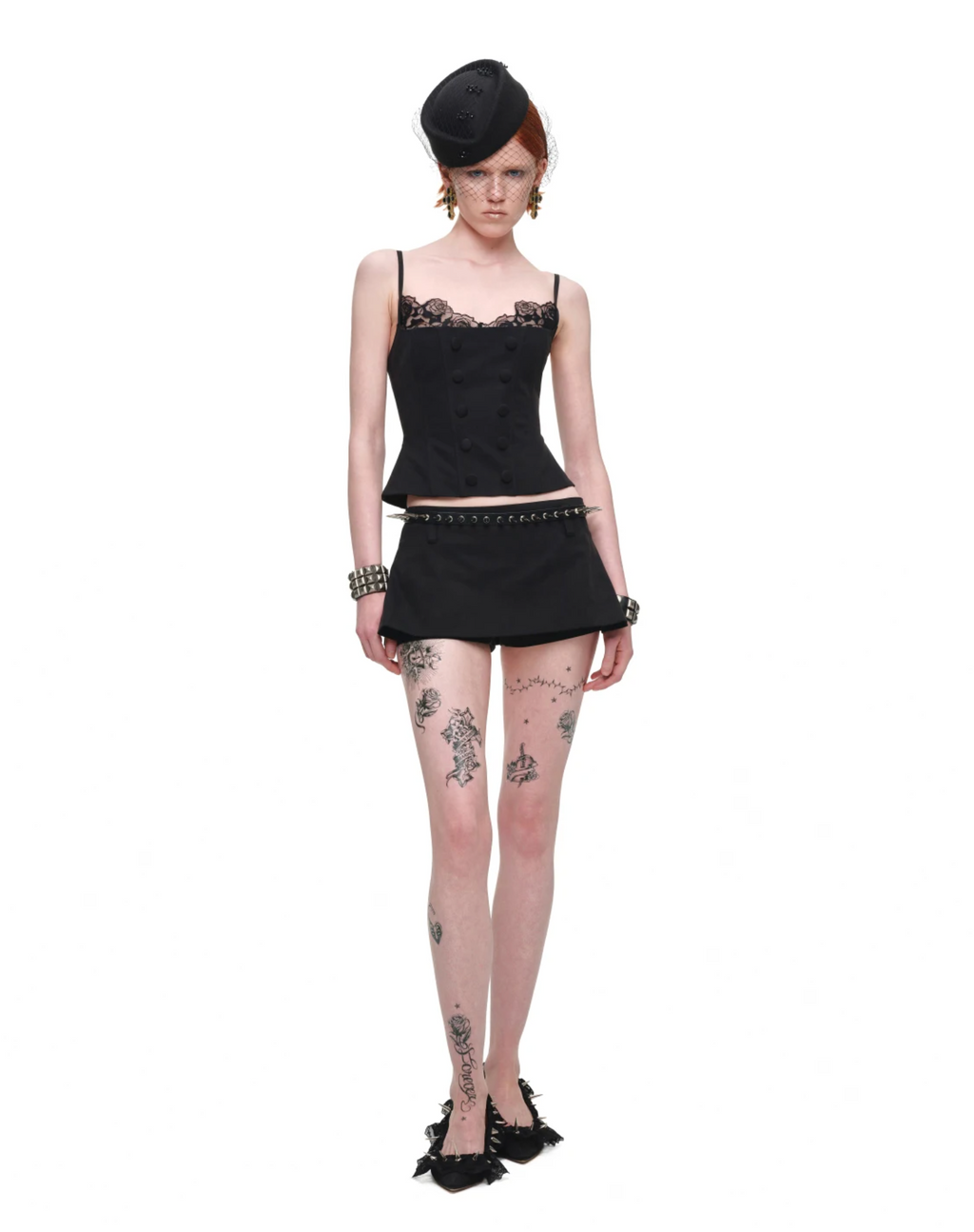 LACE-TRIM CORSET CAMI TOP – 2colors