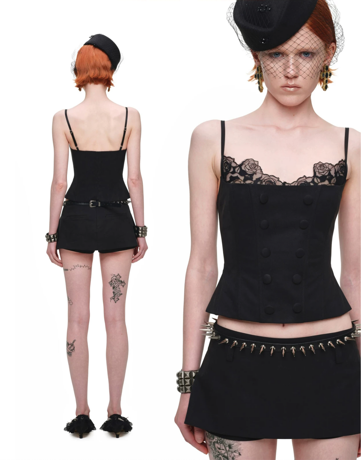 FLARED MINI SKORT WITH INNER SHORTS – 2colors