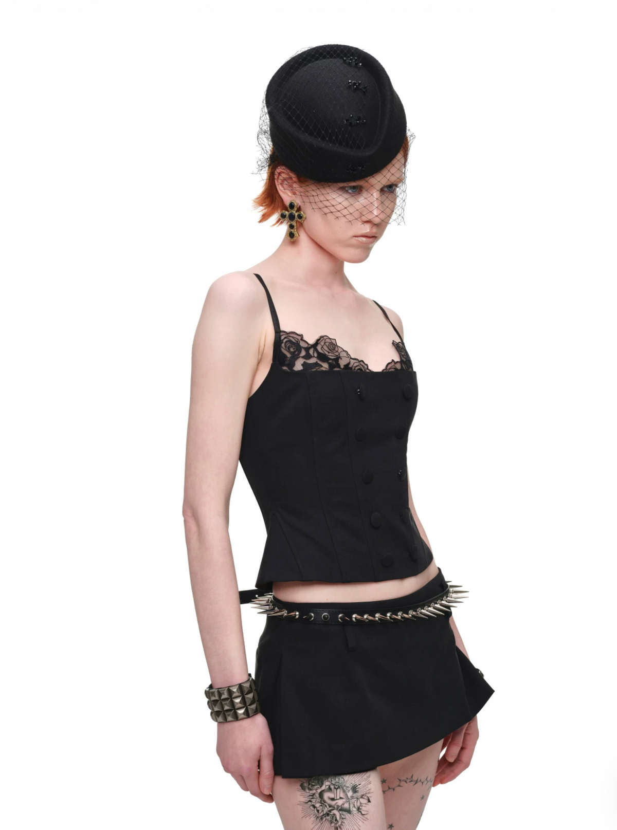 LACE-TRIM CORSET CAMI TOP – 2colors