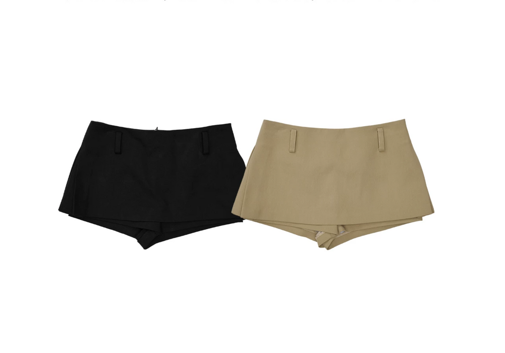 FLARED MINI SKORT WITH INNER SHORTS – 2colors