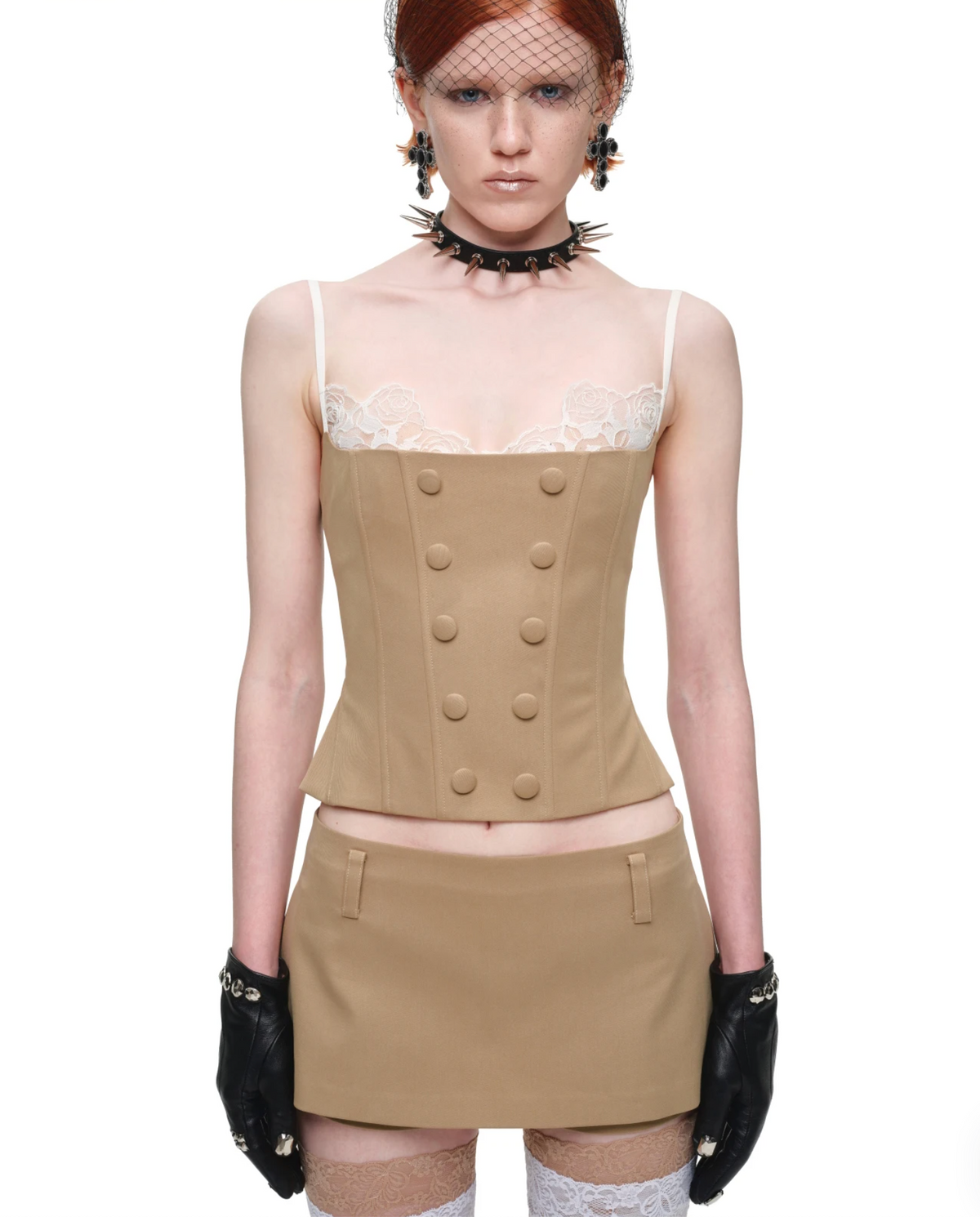 LACE-TRIM CORSET CAMI TOP – 2colors