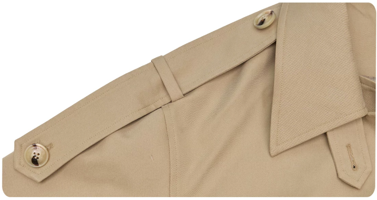 GOTHIC BELTED TRENCH JACKET – BEIGE