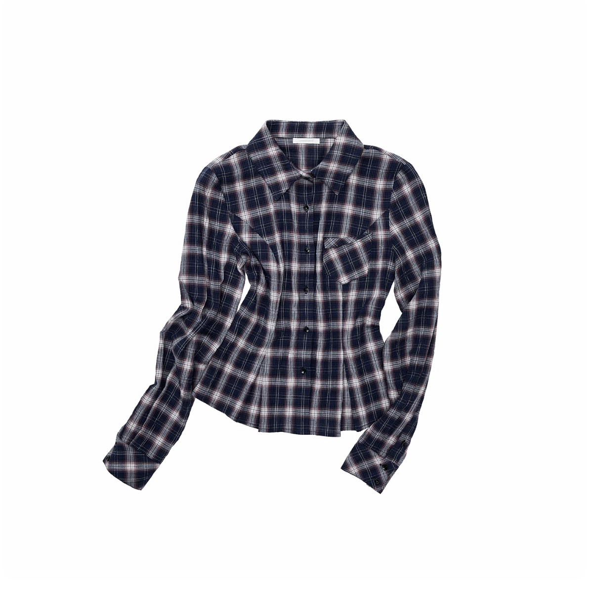 GRUNGE CHECK SHIRT & MINI SKIRT – NAVY BLUE PLAID