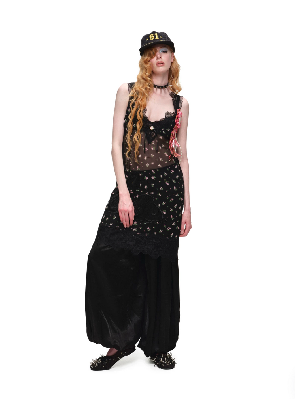SLEEPY DOG LACE SLIP DRESS or LONGLINE TOP – 2colors
