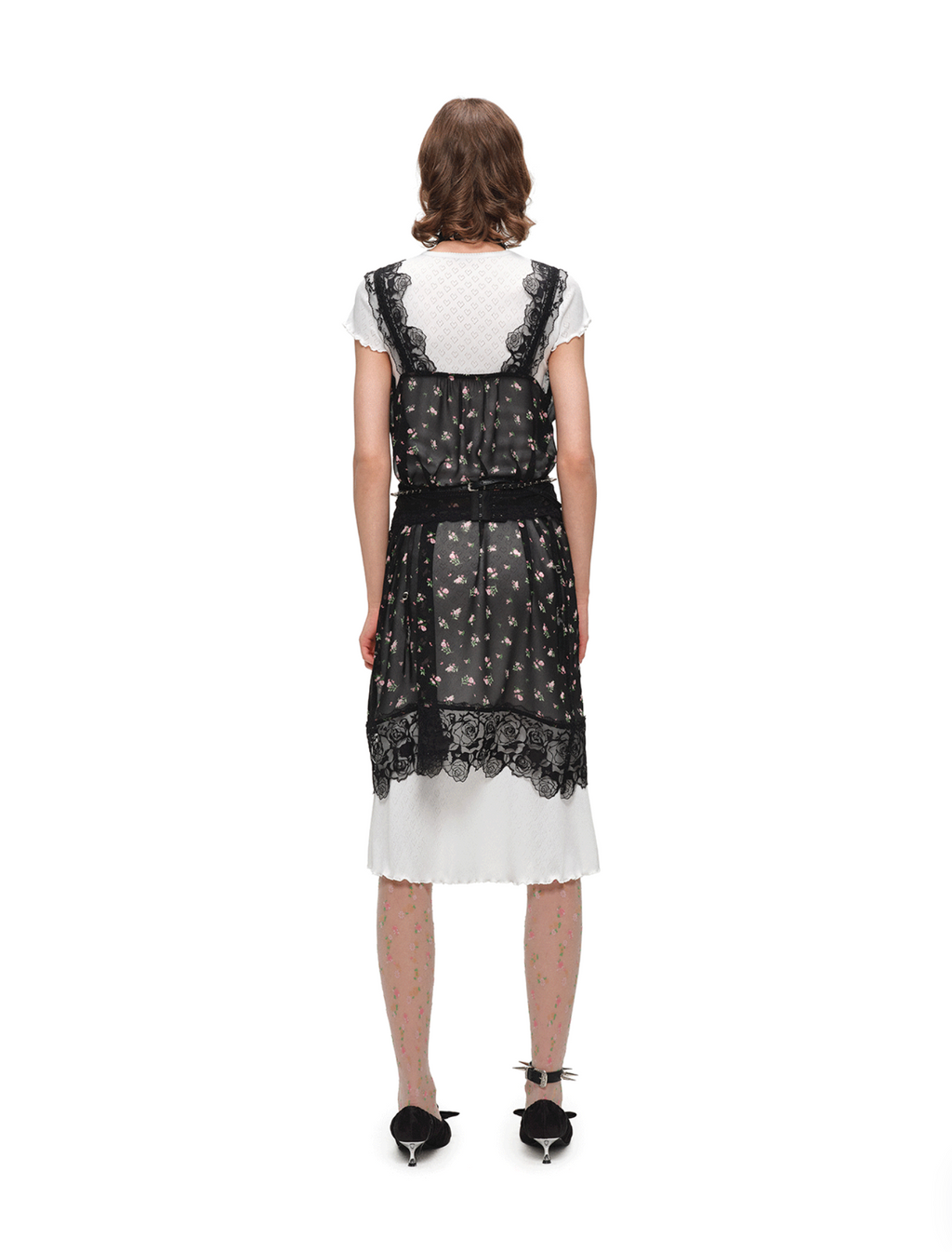 SLEEPY DOG LACE SLIP DRESS or LONGLINE TOP – 2colors