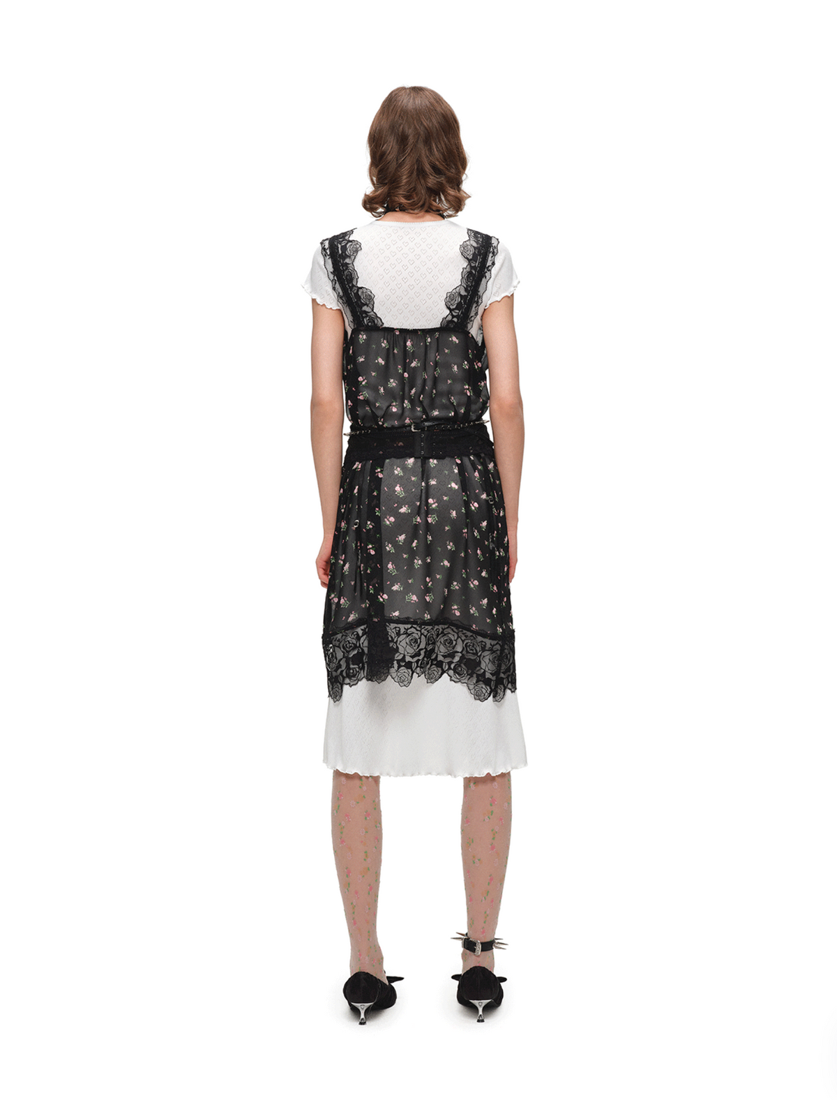 SLEEPY DOG LACE SLIP DRESS or LONGLINE TOP – 2colors