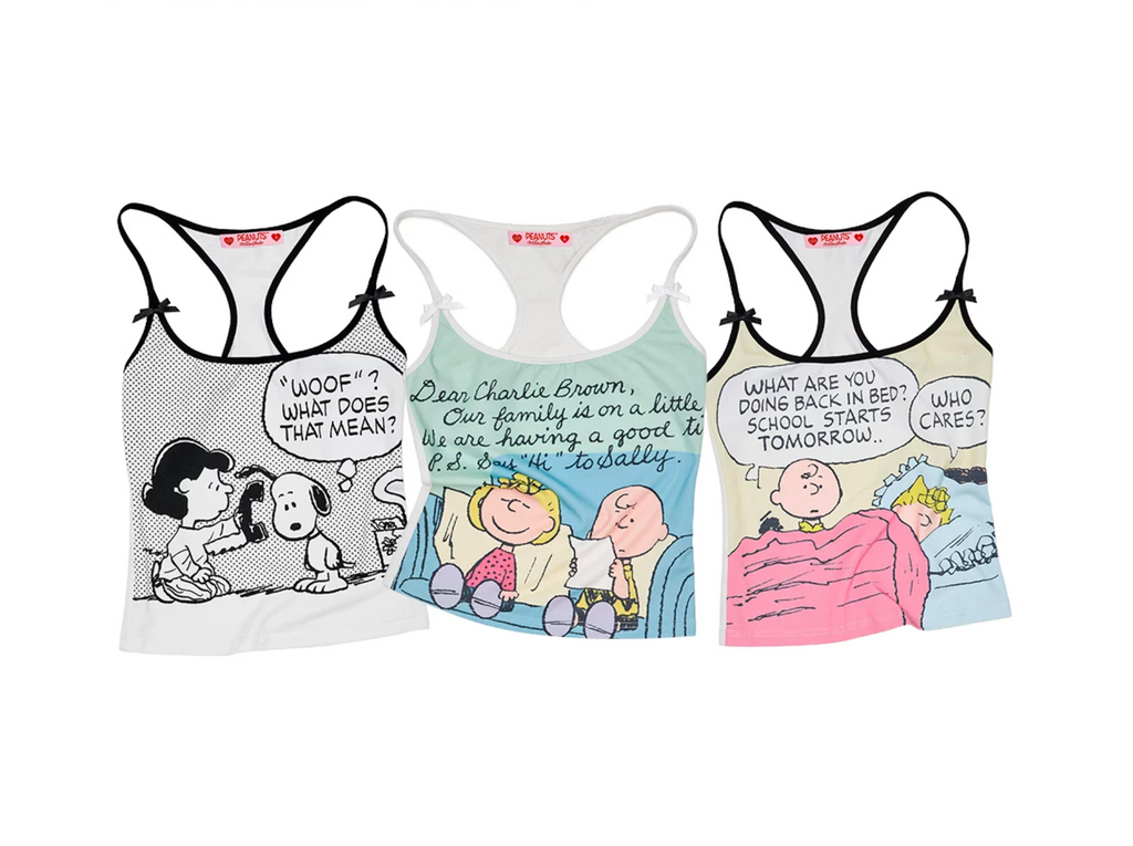 PEANUTS COMIC RACERBACK CAMI – 3styles