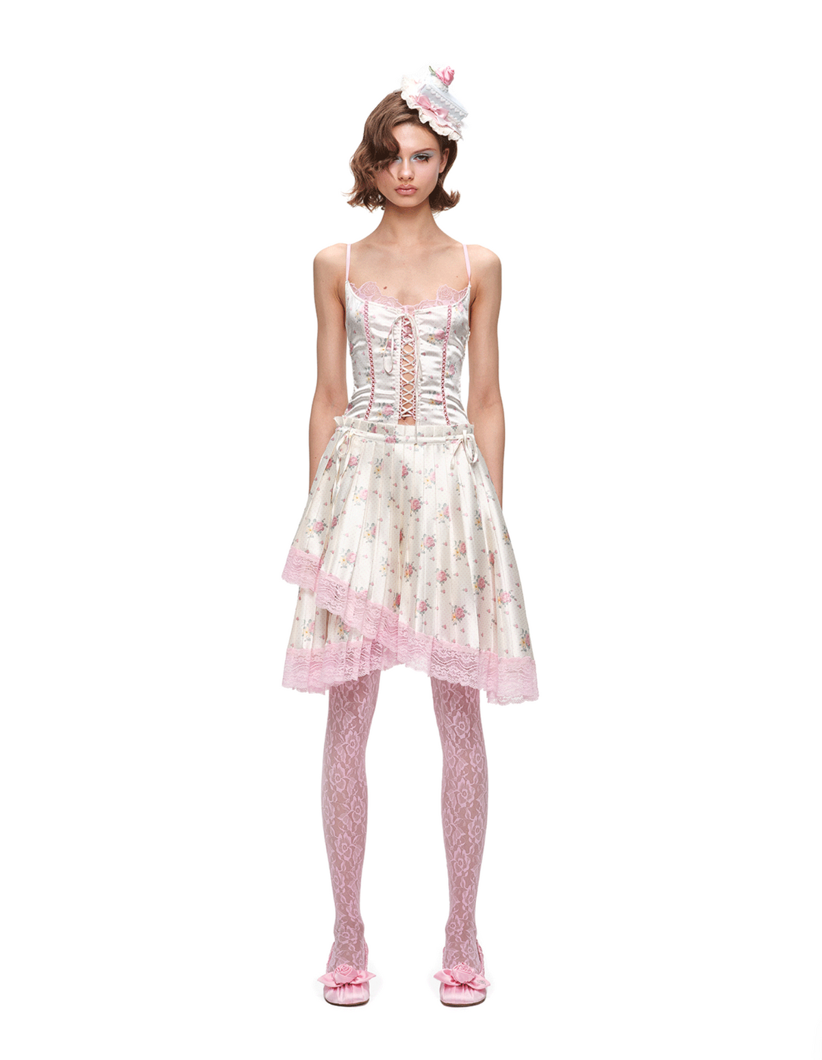 LACE-UP SATIN CORSET CAMI – 3colors