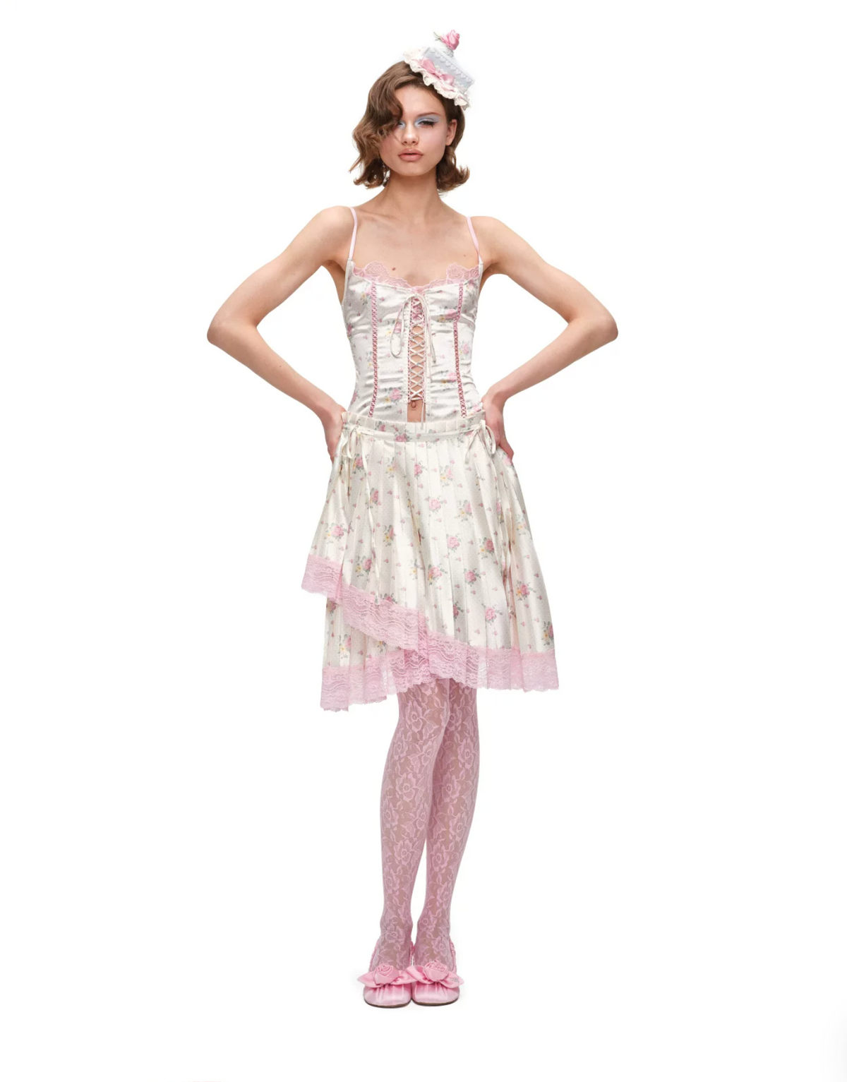 LACE-UP SATIN CORSET CAMI – 3colors