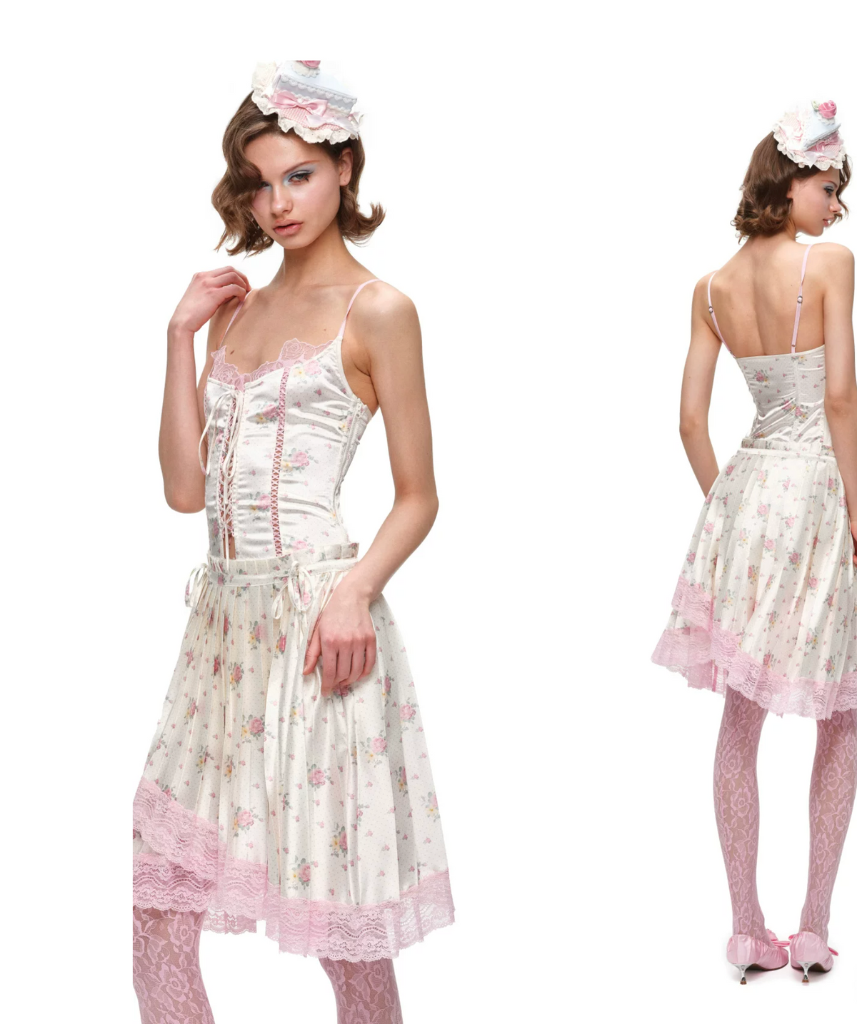 LACE-UP SATIN CORSET CAMI – 3colors