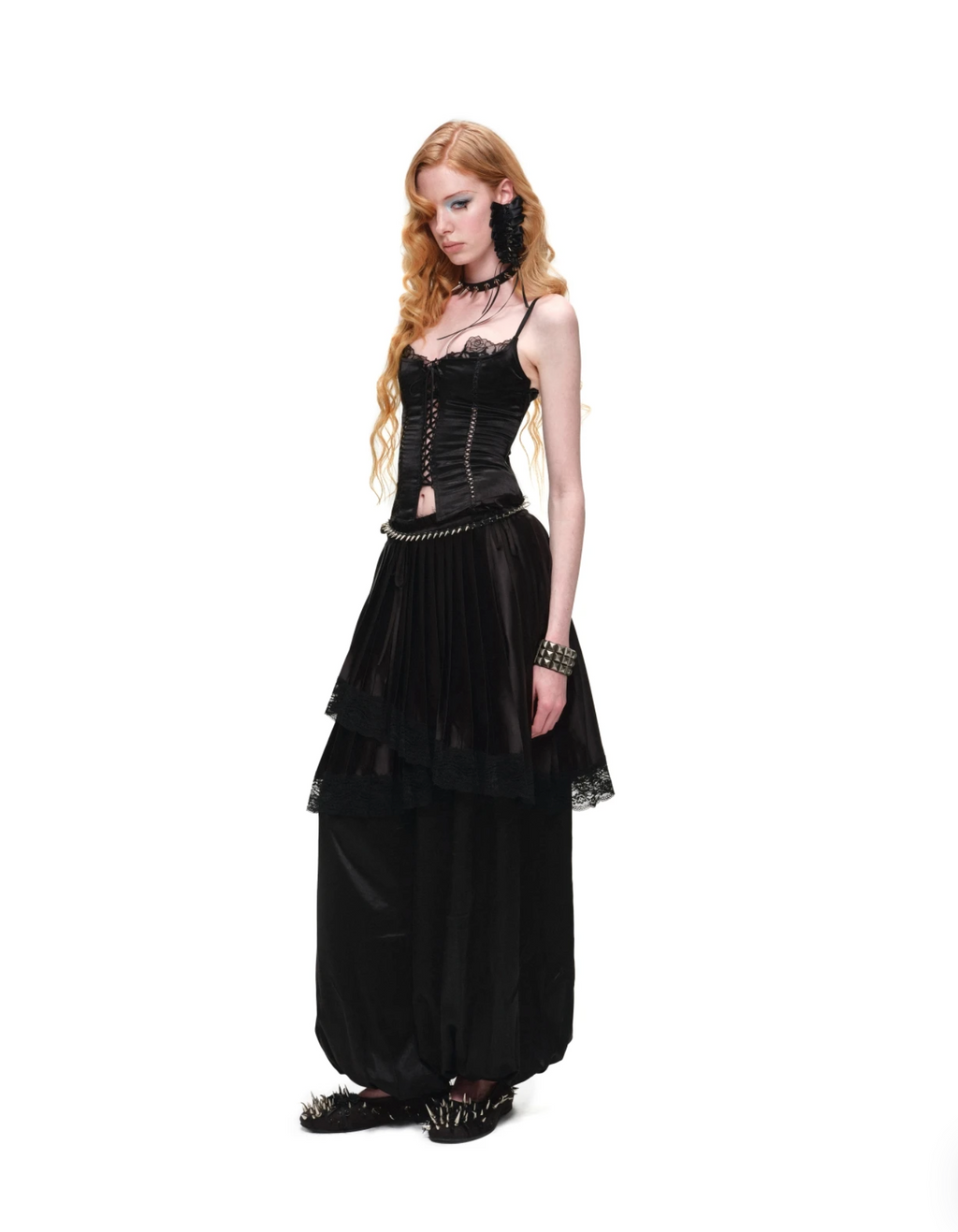 LACE-UP SATIN CORSET CAMI – 3colors