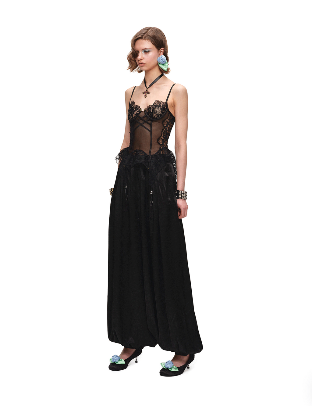 LACE CORSET PEPLUM TOP – 3colors
