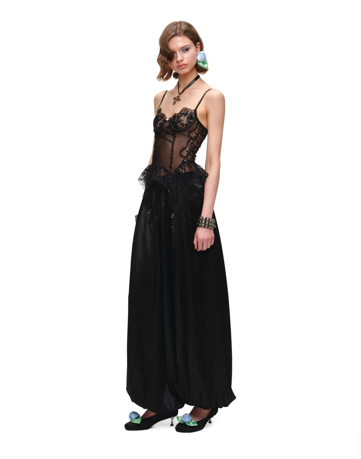 SATIN PLEATED BALLOON PANTS – 2colors