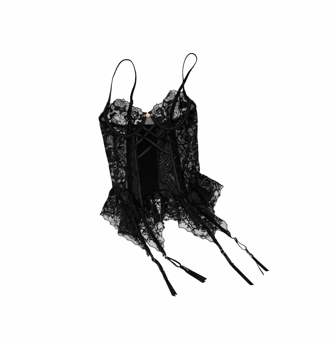 LACE CORSET PEPLUM TOP – 3colors