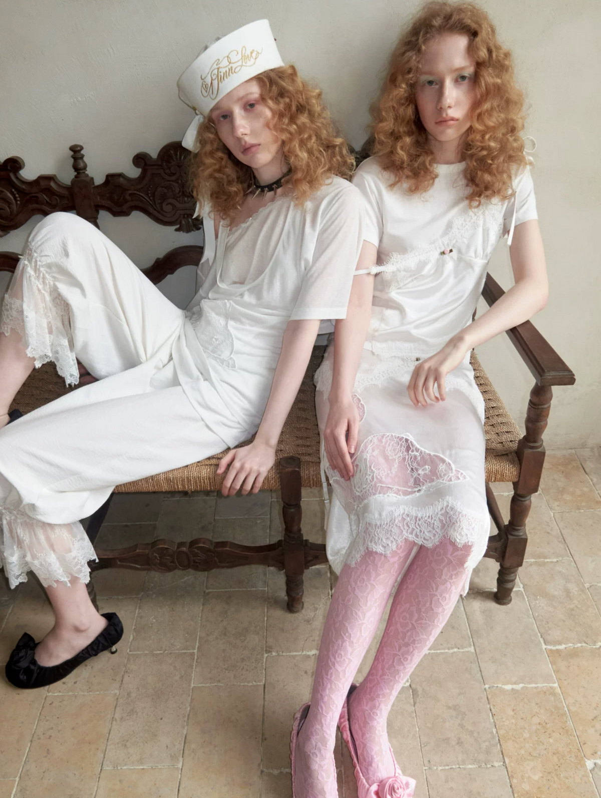 LACE RUFFLE BLOOMER PANTS
