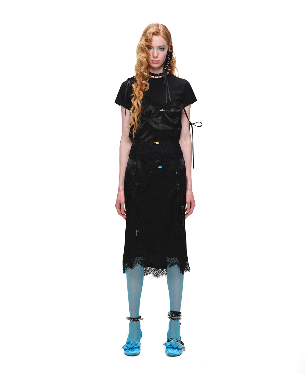 LACE SATIN LAYERED T-SHIRT – 2colors