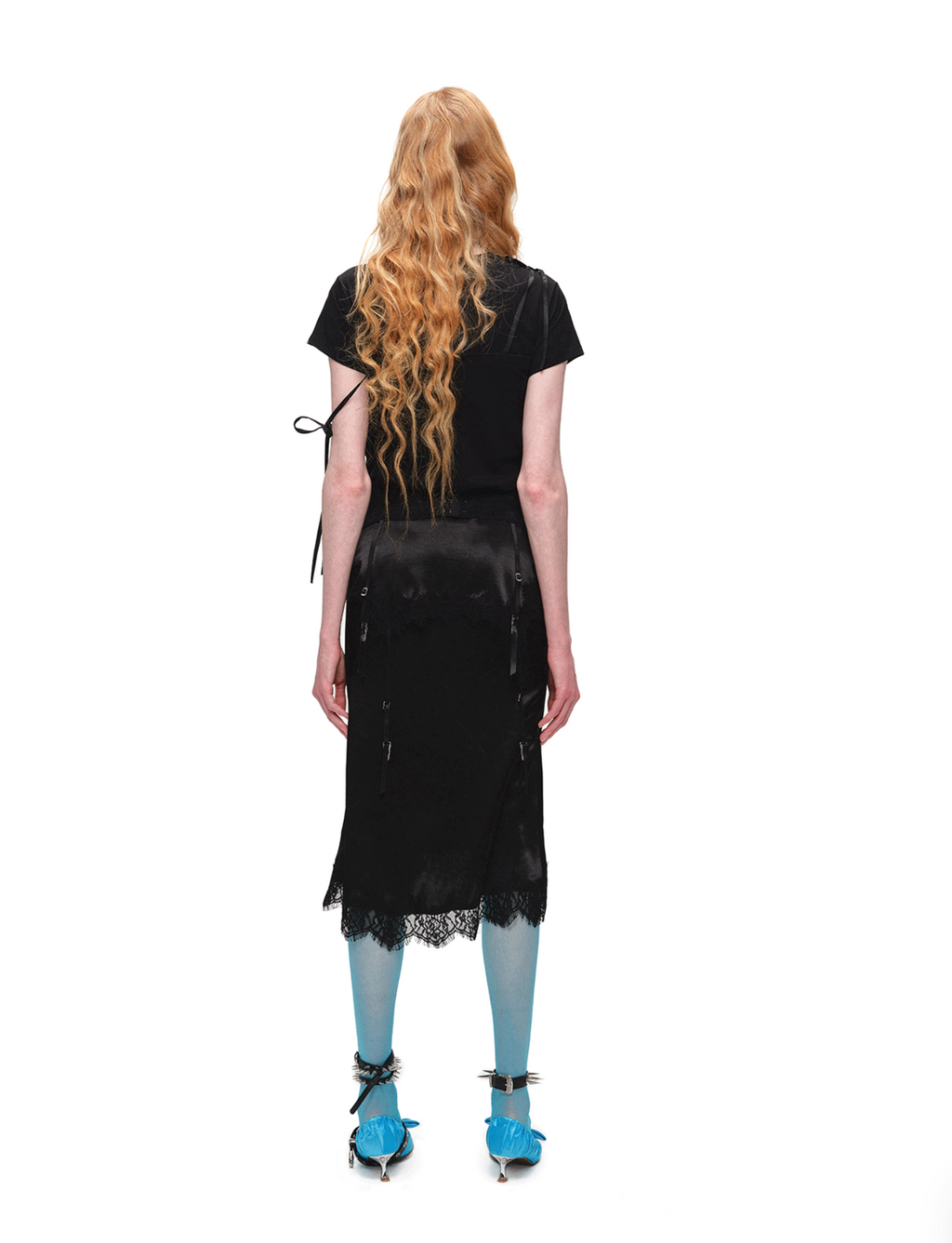 LACE SATIN LAYERED T-SHIRT – 2colors