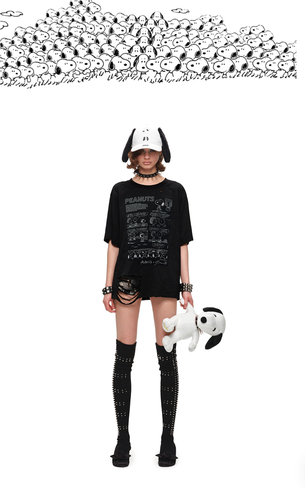 PEANUTS DISTRESSED COMIC T-SHIRT – 4styles