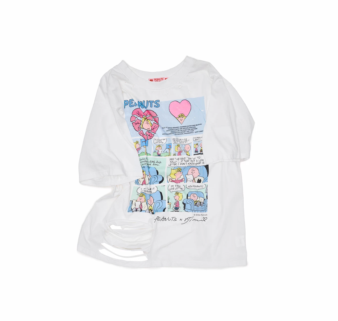 PEANUTS DISTRESSED COMIC T-SHIRT – 4styles