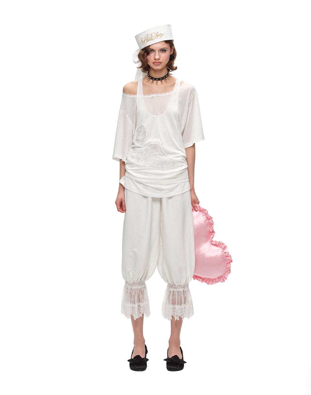 LACE RUFFLE BLOOMER PANTS
