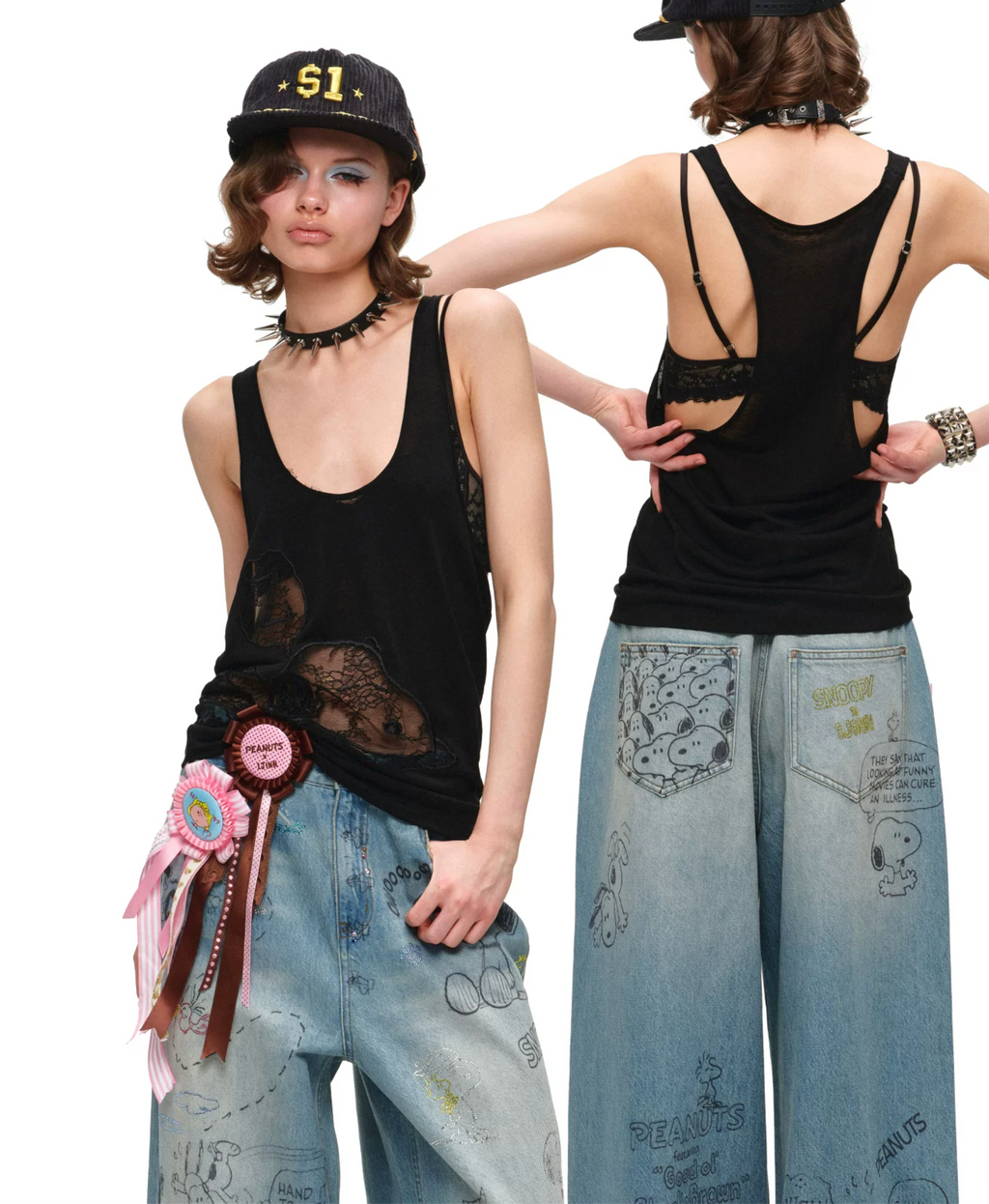SLEEPY DOG LAYERED 2-PIECE TOP – 2colors