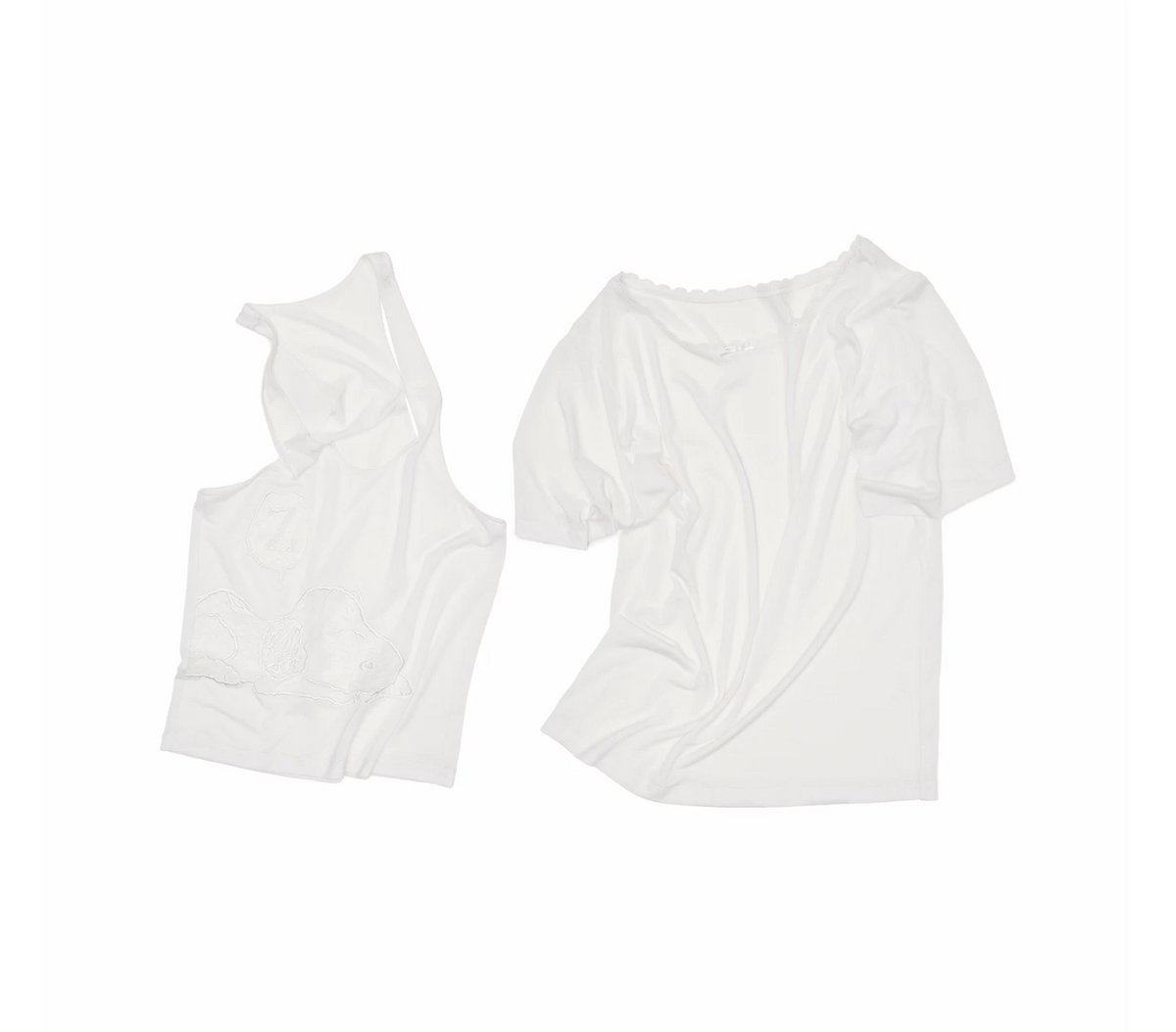 SLEEPY DOG LAYERED 2-PIECE TOP – 2colors