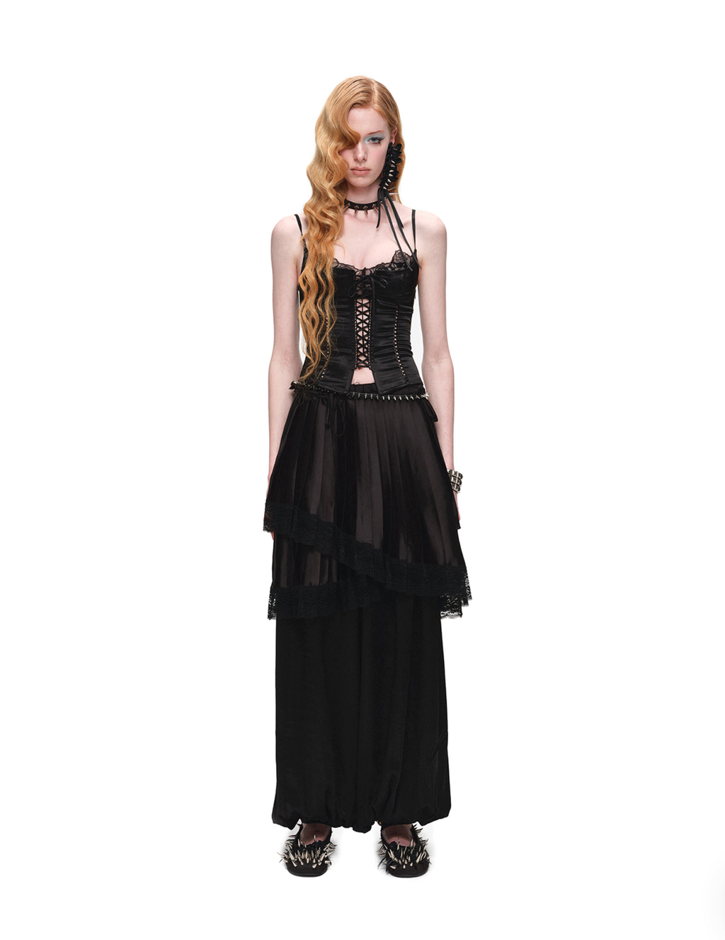 LACE-UP SATIN CORSET CAMI – 3colors