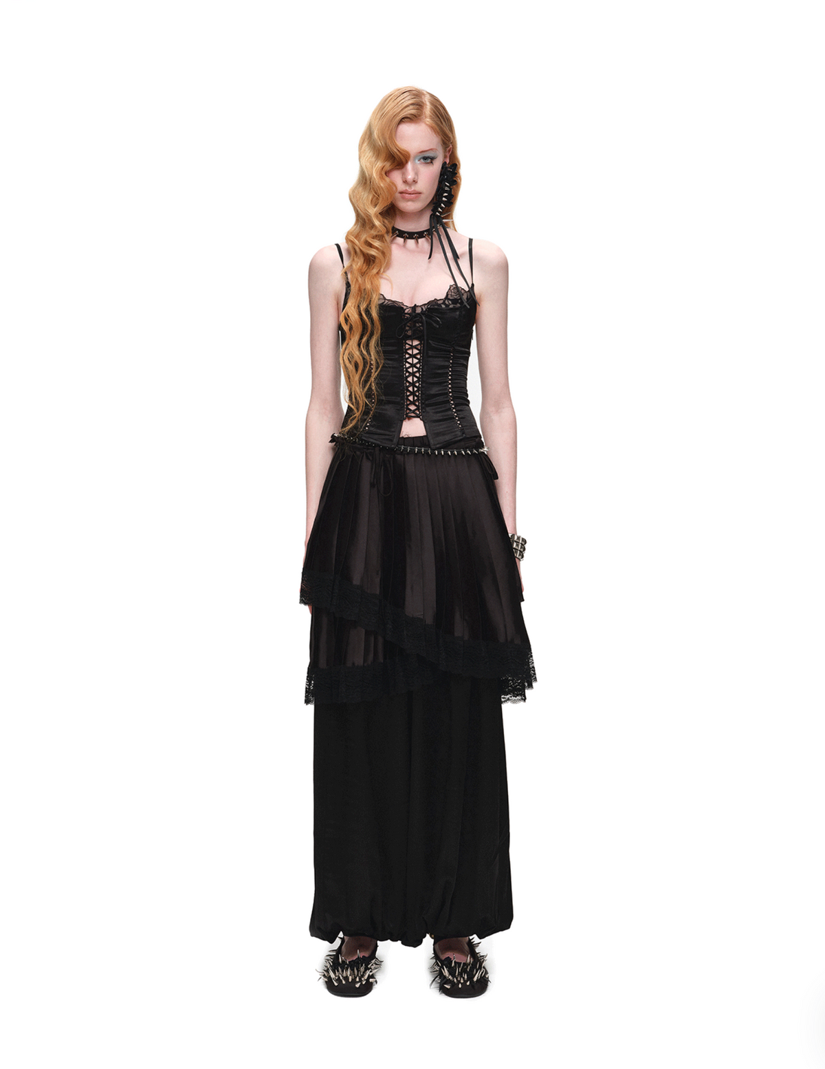 LACE-UP SATIN CORSET CAMI – 3colors