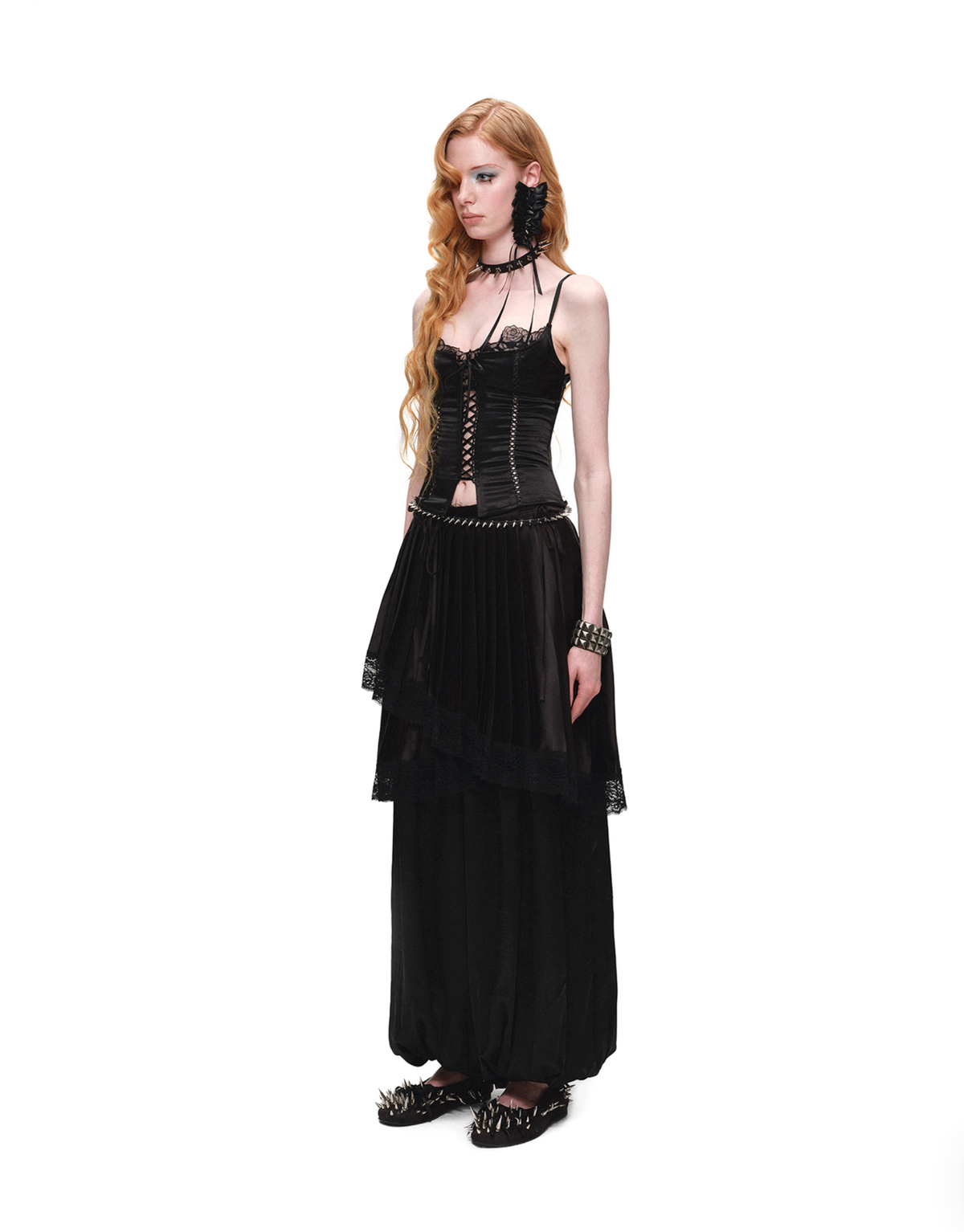 LACE-UP SATIN CORSET CAMI – 3colors