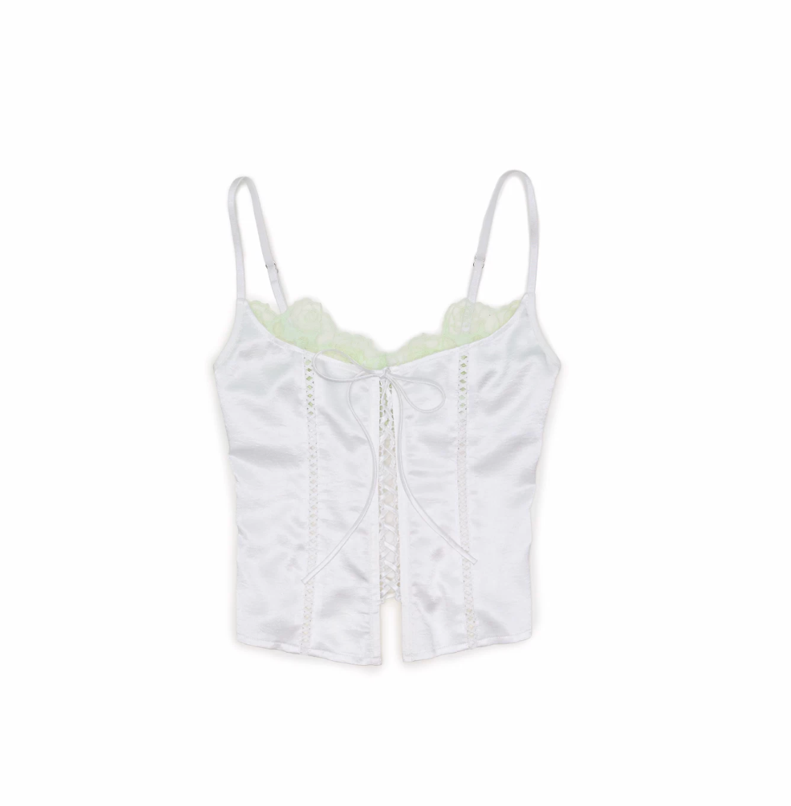LACE-UP SATIN CORSET CAMI – 3colors