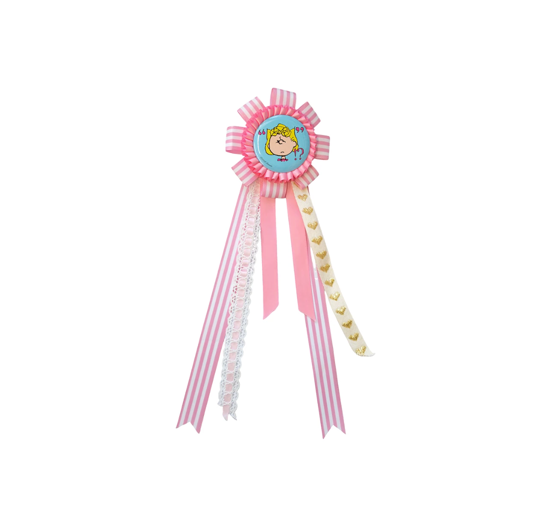 PEANUTS RIBBON ROSETTE BROOCH