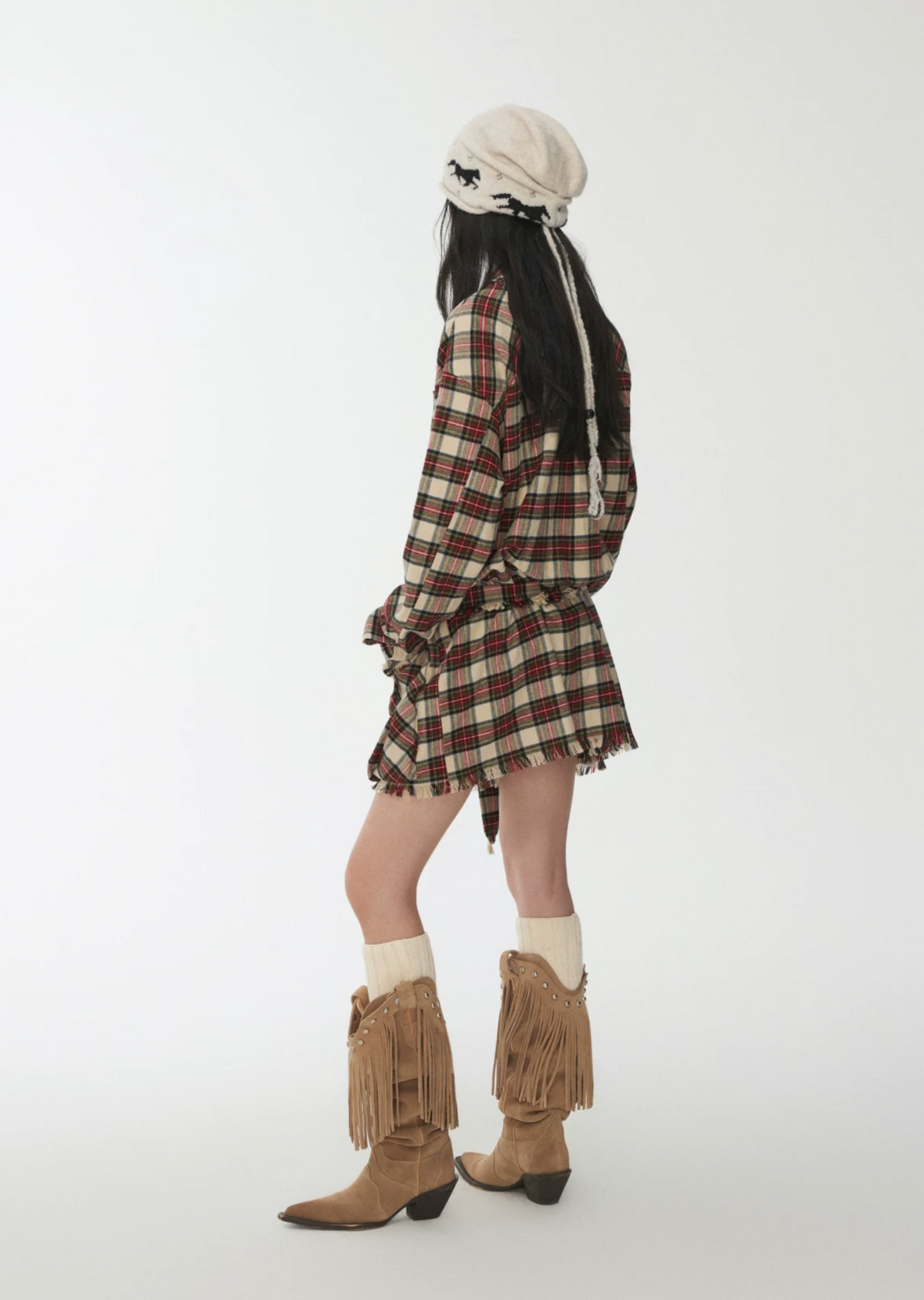 ROXY PLAID SHIRT DRESS