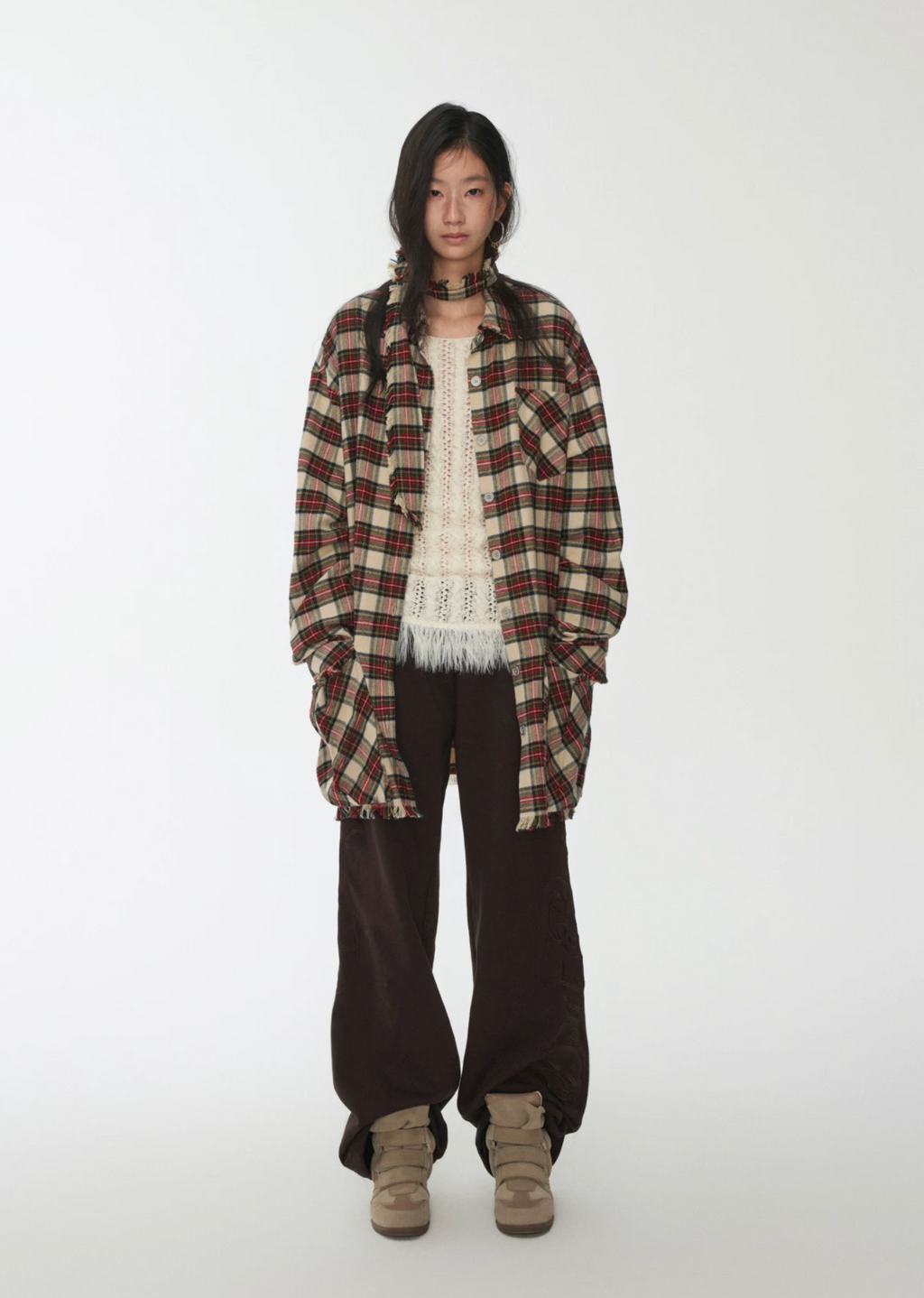 ROXY PLAID SHIRT DRESS