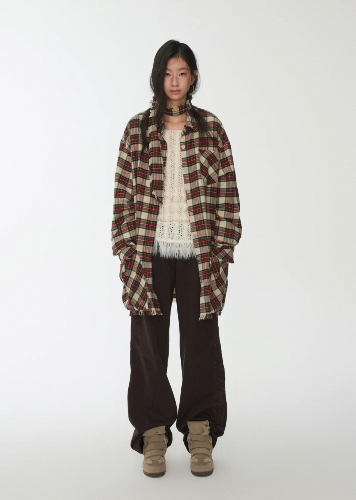 ROXY PLAID SHIRT DRESS