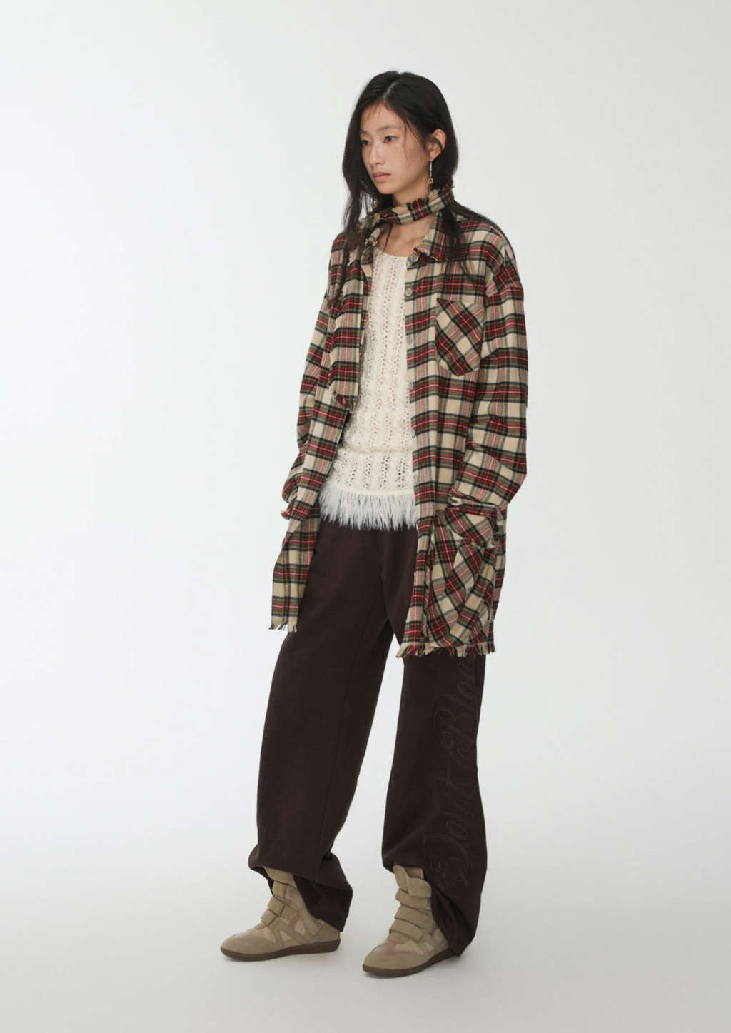ROXY PLAID SHIRT DRESS