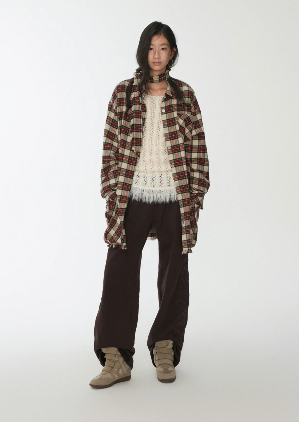 ROXY PLAID SHIRT DRESS