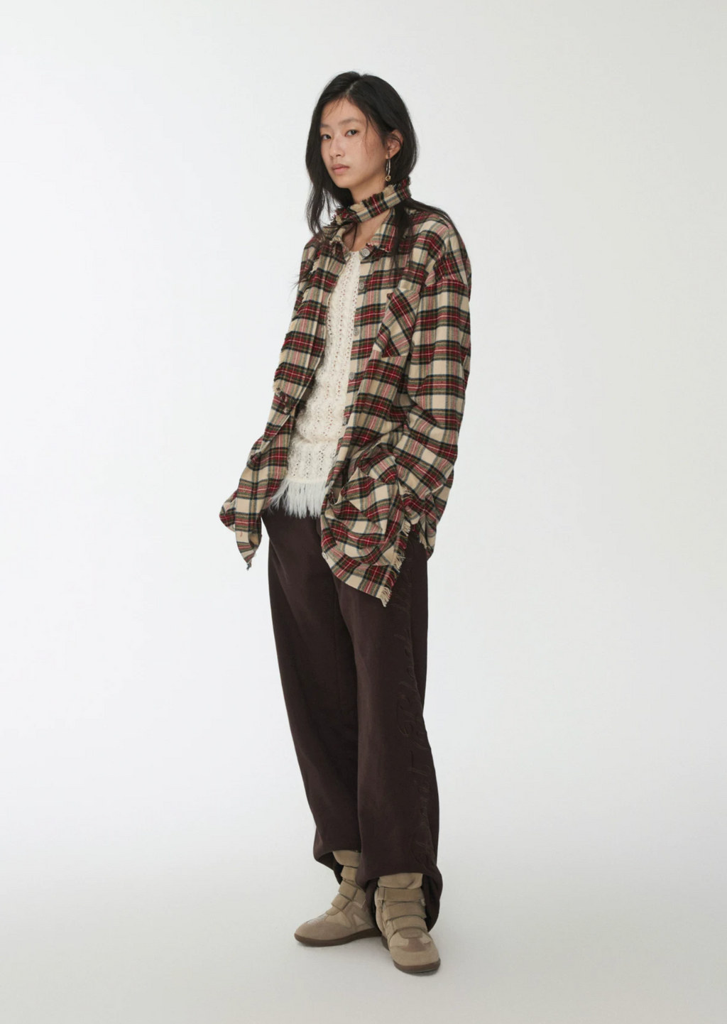 ROXY PLAID SHIRT DRESS